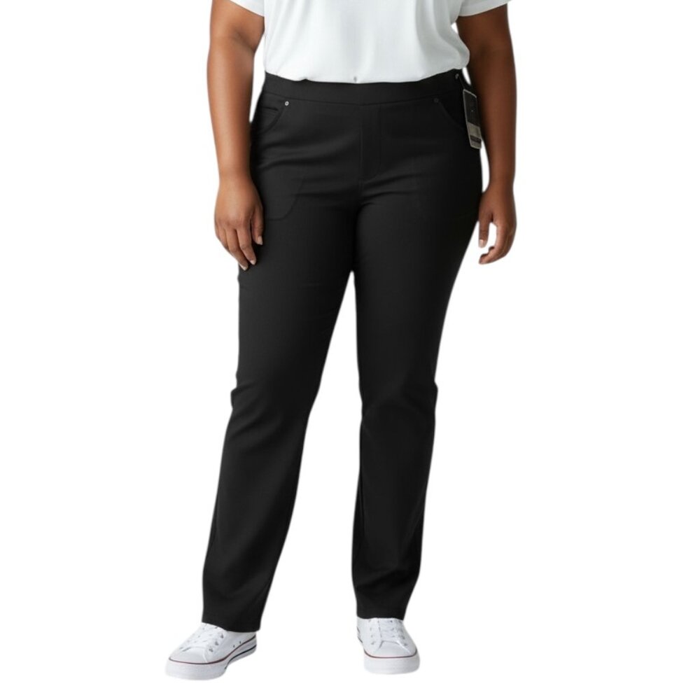 Medichic Black scrub Pants-Size M petite-NWT-Elastic/Drawstring Waist-Pockets